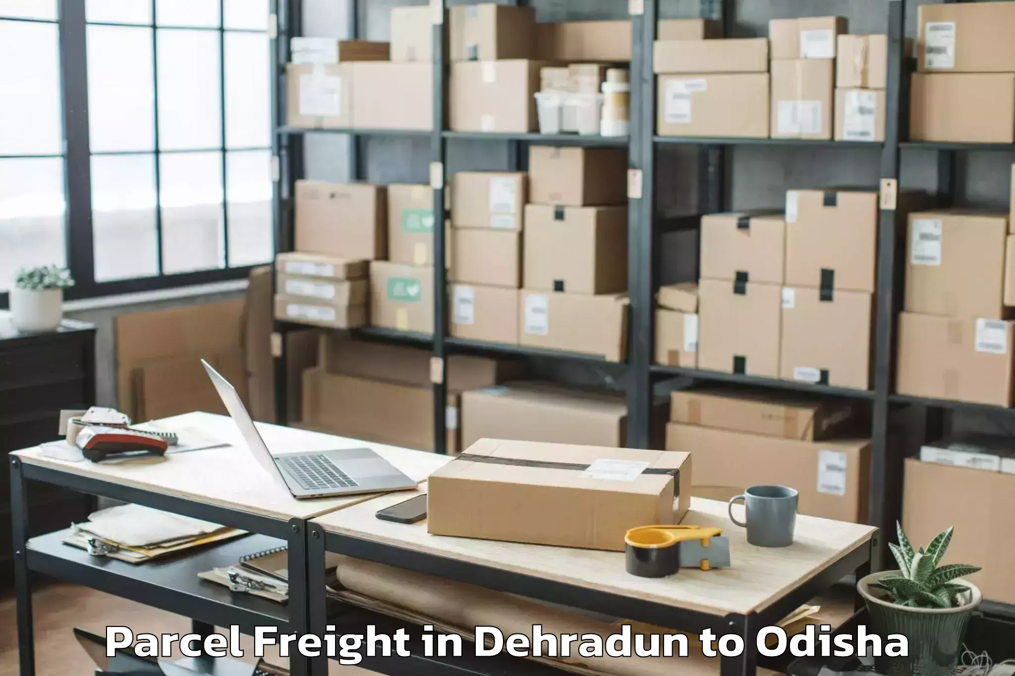 Reliable Dehradun to Burla Parcel Freight